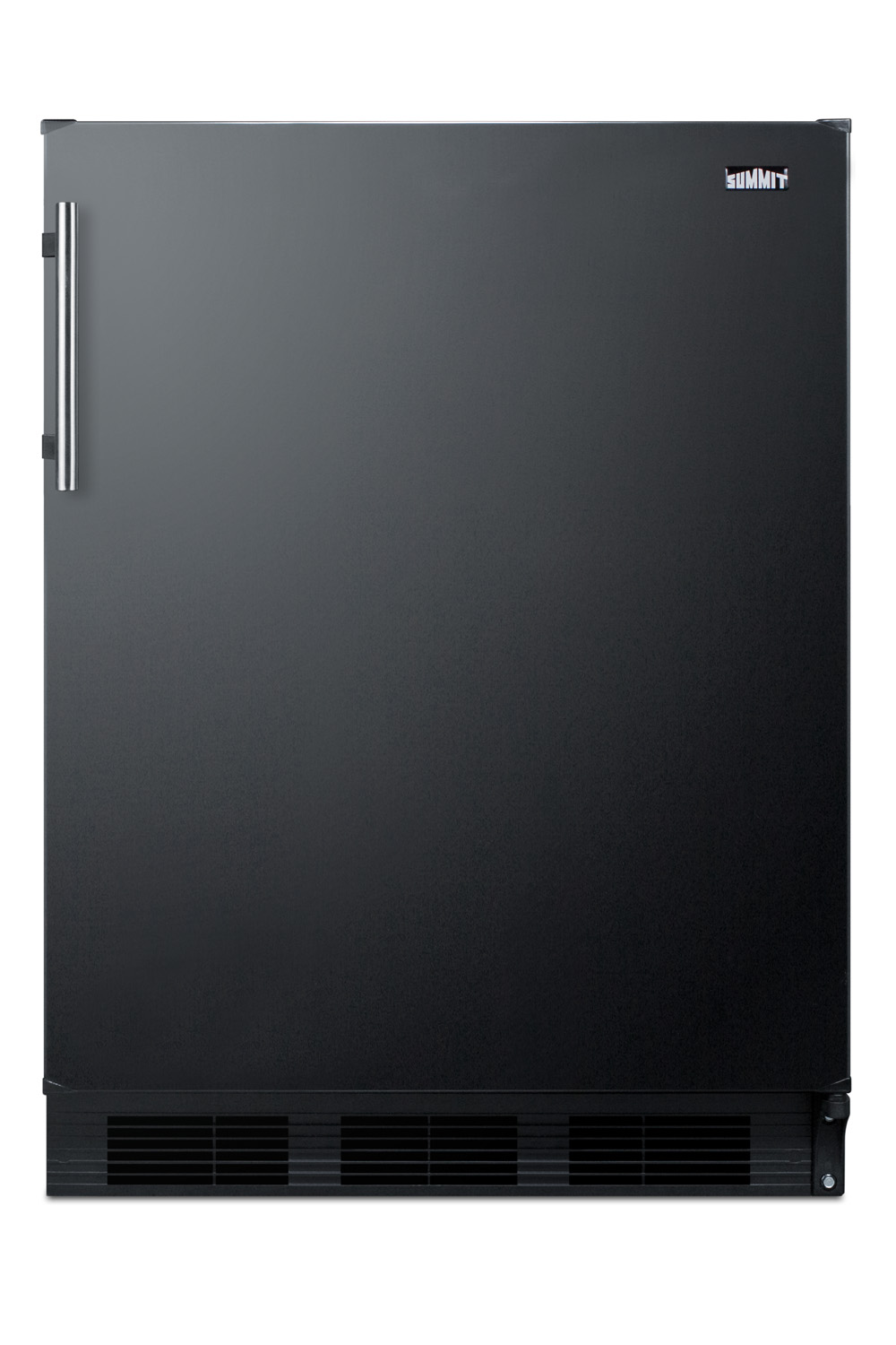 ADA compliant built-in undercounter refrigerator-freezer for residential use, cycle defrost with deluxe interior and black exterior finish